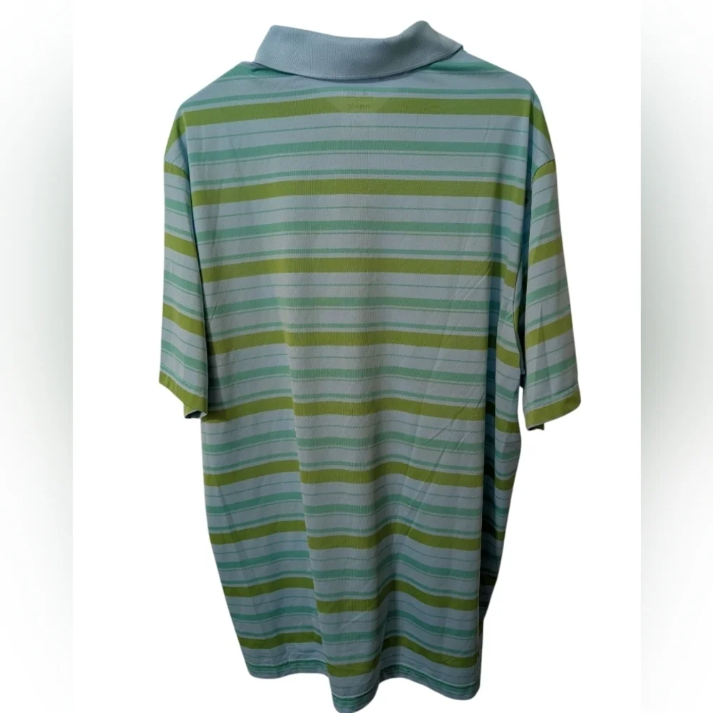Adidas Climalite Green and Blue Polo Shirt